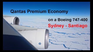 Qantas Premium Economy Sydney to Santiago flying over Antarctica [upl. by Anni]