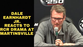 Dale Earnhardt Jr Reacts to Martinsville Mayhem between Sheldon Creed and Austin Hill [upl. by Yeloc]