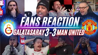 MAN UNITED FANS REACTION TO GALATASARAY 33 MAN UNITED  CHAMPIONS LEAGUE [upl. by Kwasi]