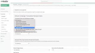 Kindful CRM  Set up automatic email template for Kindful giving receipt [upl. by Nylime482]