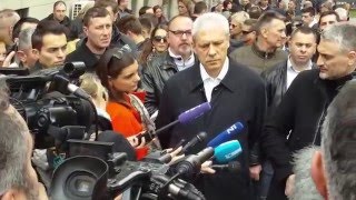 CEDOMIR JOVANOVIC I BORIS TADIC DAJU INTERVJU NOVINARIMA [upl. by Eimyaj]