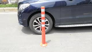 Orange  Red Flexible PU Delineator Spring Post for Traffic Management Control [upl. by Gnni16]