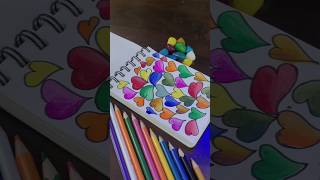 Little heart painting❤️💞 💛💚acrylicpaint art craft shorts satisfying relaxing [upl. by Namruht]