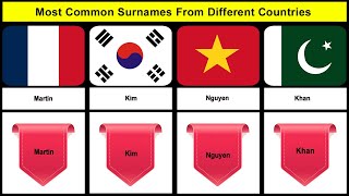 Most Common Surname From Different Countries  Surnames  Search4u [upl. by Eisler126]