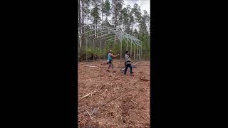 barn build by carports anywhere They lived up to their name and built it in a very remote location [upl. by Mackay]