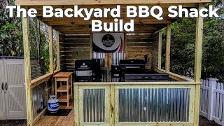 Building a Backyard BBQ Shack  Lets Tour My BBQ SHACK  first look [upl. by Haduj612]