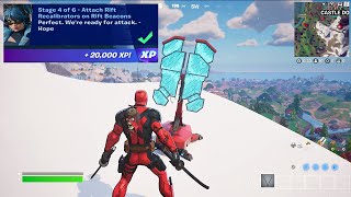 How to EASILY Attach Rift Recalibrators on Rift Beacons in Fortnite locations Quest [upl. by Acima]