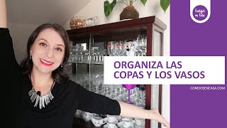 ¿Cómo mantener organizadas las 🍷 copas y los 🥛 vasos  Consejos en Casa  Estefany Morales [upl. by Mcgill]