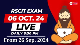 RSCIT Live Class 01🔴 RSCIT Exam Important Question RSCIT Computer Course RSCIT Exam 06 October 2024 [upl. by Joyann]