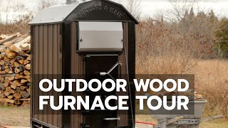 Outdoor Wood Furnace Tour [upl. by Solange]