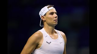 Rafael Nadal in training at the 2024 Davis Cup Finals [upl. by Atiloj]