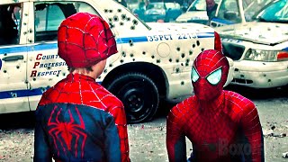 SpiderMan vs Rhino  Escena final  El sorprendente Hombre Araña 2  Clip en Español [upl. by Aitan]