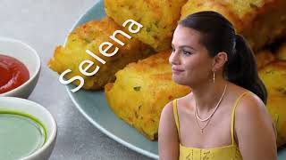 Selena Gomez Cooking Poha Snacks Recipe [upl. by Anazus]