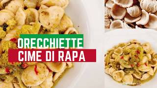 Orecchiette Cime di Rapa Pasta Recipe  Famous Pasta from Puglia [upl. by Hrutkay267]