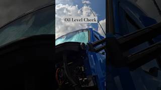 SEMI TRUCK Oil level check Kenworth T680 dipstick mechanic semitruck cdltraining [upl. by Odarnoc]