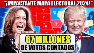 ¡¡¡INCREÍBLES RESULTADOS DE VOTACIÓN TEMPRANA ¡Impactante Mapa Electoral 2024 Kamala vs Trump [upl. by Neehsar]