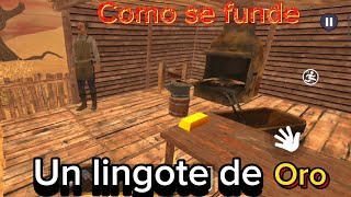 Como Fundir o Hacer Lingotes De Oro  Gold Rush Miner Simulator 3D [upl. by Asserrac]