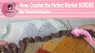 Crochet A Perfect Easy Blanket Border Ruffle  Entrelac Edging [upl. by Dleifxam]