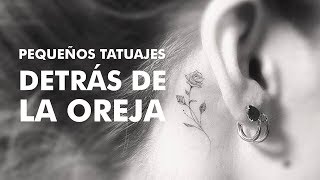 Pequeños tatuajes detrás de la oreja [upl. by Ahterod]