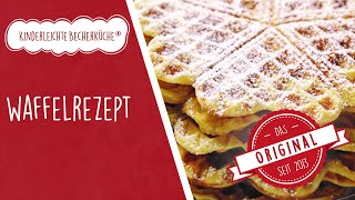 Waffelrezept  einfach Waffeln backen mit Kinderleichte Becherküche [upl. by Ecnahc]