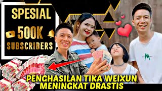 Gaji YouTube DAILY TIKA WEIXUN DI CHINA Terbaru  Update Setelah Mencapai 500000 Subscriber [upl. by Tompkins]