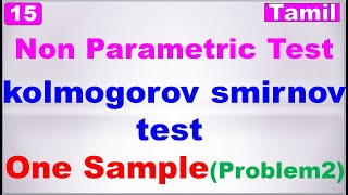 MA3391 Probability and Statistics  Unit 4 NonParametric Test kolmogorov smirnov testOne Sample [upl. by Yesor]