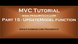 Part 15 Updatemodel function in mvc [upl. by Cooke874]