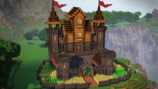 Minecraft How To Build A Deepslate Castle For Survival  Tutorial [upl. by Yordan]