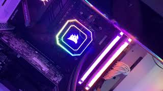 Corsair icue 4000x RGB case and icue H100i Elite Capellix liquid CPU [upl. by Haldis68]