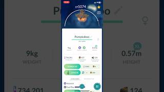 Evolving Costumed Pumpkaboo pokemon pokemongo pokémon [upl. by Lalla376]