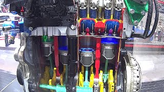 How an car engine works look inside Mitsubishi Lancer EX 2016 2 0L GLX [upl. by Ahsiekrats]