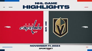 NHL Highlights  Capitals vs Golden Knights  November 17 2024 [upl. by Mosra51]