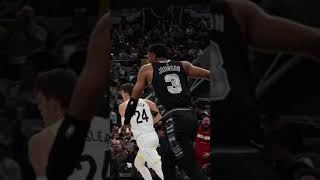 San Antonio Spurs Keldon Johnson Poster Jam Against the Utah Jazz [upl. by Armalda197]