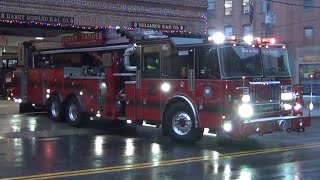 Station tones Port Chester fire department rescue 40 and tower ladder 2 responding 123122 [upl. by Leinod]