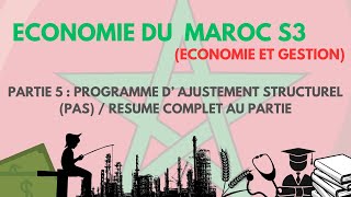 Economie Du Maroc S3  Le programme dajustument structurel PAS résume au partie [upl. by Bagley]