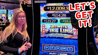 LETS GO WE PLAY 3 ULTIMATE FIRE LINK SLOT MACHINES At Harrahs Today games casino gaming [upl. by Brenden]