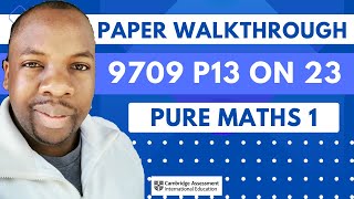 A Level Maths Solved Paper 9709 October  November 2023 P13  970913ON23 [upl. by Suravaj]