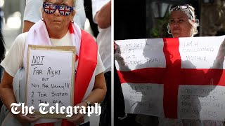 Antiracism protesters gather in Newcastle ahead of farRight demo [upl. by Waldron900]