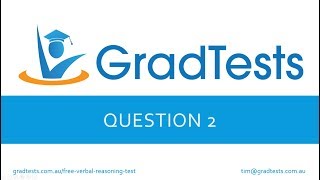 Free Verbal Reasoning Test 4 Question 2 [upl. by Bernardine]