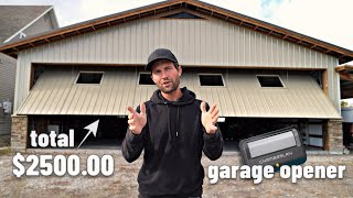 Best DIY Door For a Hangar or Shop Full BUILD [upl. by Neirrad381]