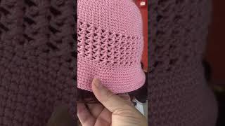 GORRO BUCKET a CROCHET tejido en rosa para mi niña 🧶 [upl. by Adlanor]