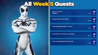 Fortnite All Week 5 Season Quests Guide  Chapter 3 Season 1 [upl. by Eneliak111]