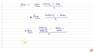 find the derivative of first principle of tan x [upl. by Gide]