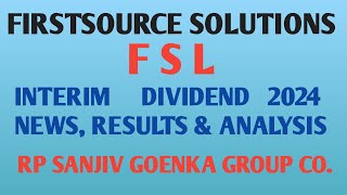 Firstsource solutions share dividend 2024 news FSL share latest news FSL share dividend news [upl. by Anirrehs]