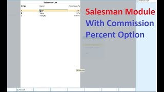 Salesman Module Free TDL  Advanced Salesman Module With Auto Commission Calculation [upl. by Haldane]