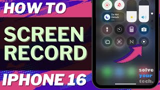 How to Screen Record on iPhone 16 [upl. by Doyle]