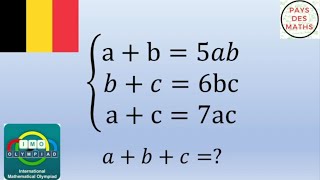 Olympiade Mathématique de Belgique  un système à résoudre pour trouver la somme des solutions [upl. by Nolyarg]