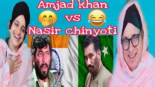 Indian Reaction on Amjad Khan VS Nasir Chinyoti  Film Sholay Say Khabardar IC2I [upl. by Anekam]