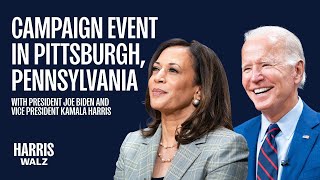 Campaign Event in Pittsburgh Pennsylvania with President Joe Biden and Vice President Kamala Harris [upl. by Ruprecht]