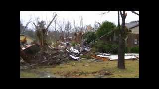 Tornado in Hattiesburg February 10 2013 Tornado Aftermath University Heights Neighborhood [upl. by Pallaton]